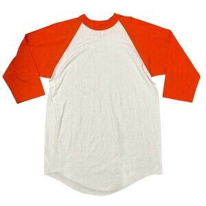 VTG Soffe Shirt USA Orange White Raglan Baseball Tee Men’s L